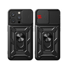 Чехол Hybrid Armor Camshield с подставкой и чехлом для камеры для iPhone 15 Pro — черный цена и информация | armor Туристический инвентарь | 220.lv