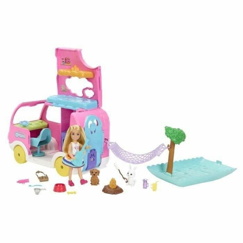 Lelle Barbie Chelsea ar mašīnu un aksesuāriem цена и информация | Rotaļlietas meitenēm | 220.lv