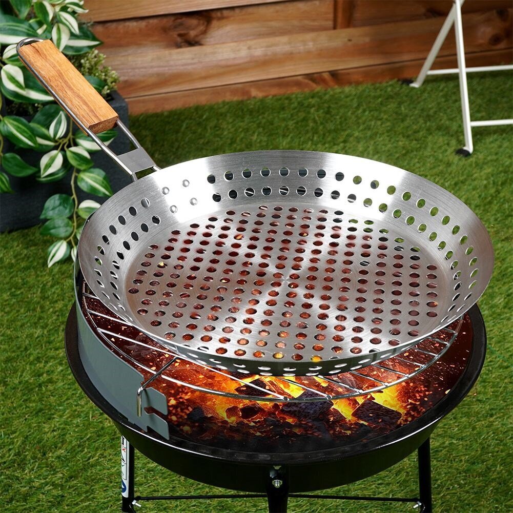 Tērauda grilēšanas panna 30 cm cena un informācija | Grila, barbekjū piederumi un aksesuāri | 220.lv