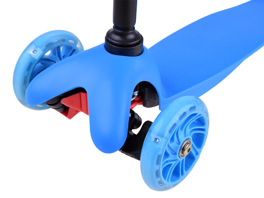 Trīsriteņu skrejritenis ar apgaismojošiem riteņiem Scooter, zils cena un informācija | Skrejriteņi | 220.lv