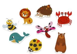 Puzle ar dzīvniekiem Mācāmies angļu valodu Lean Toys, 48 daļas cena un informācija | Puzles, 3D puzles | 220.lv