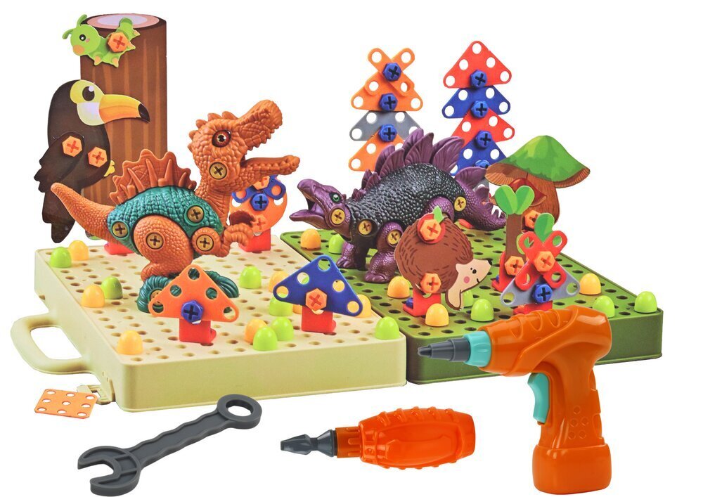 3D veidošanas puzles bloki dinozauri Lean Toys цена и информация | Konstruktori | 220.lv