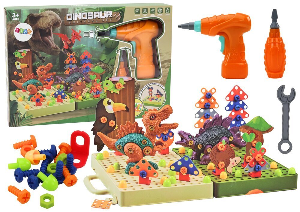 3D veidošanas puzles bloki dinozauri Lean Toys цена и информация | Konstruktori | 220.lv