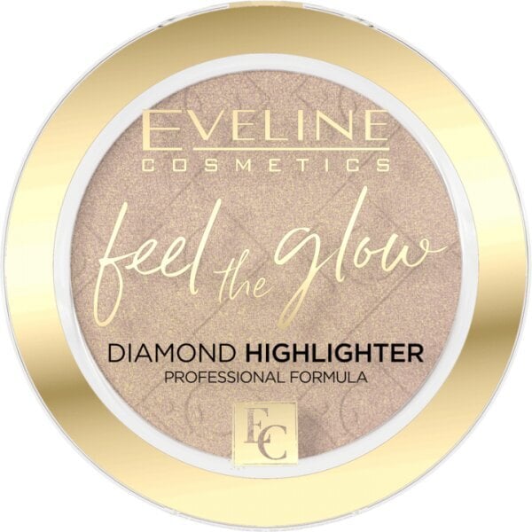 Izgaismotājs Eveline Cosmetics Feel the Glow Diamond 4.2g, 02 beach glow cena un informācija | Grima bāzes, tonālie krēmi, pūderi | 220.lv