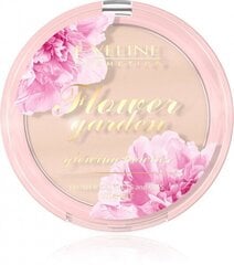 Izgaismojošs kompaktpūderis Eveline Cosmetics Flower Garden, 8 g cena un informācija | Grima bāzes, tonālie krēmi, pūderi | 220.lv