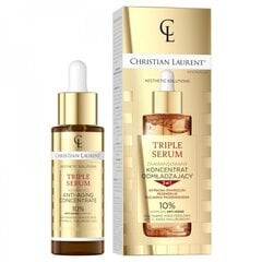 Christian Laurent Triple Serum Anti-Aging 3in1 atjaunojošs serums 30ml цена и информация | Сыворотки для лица, масла | 220.lv