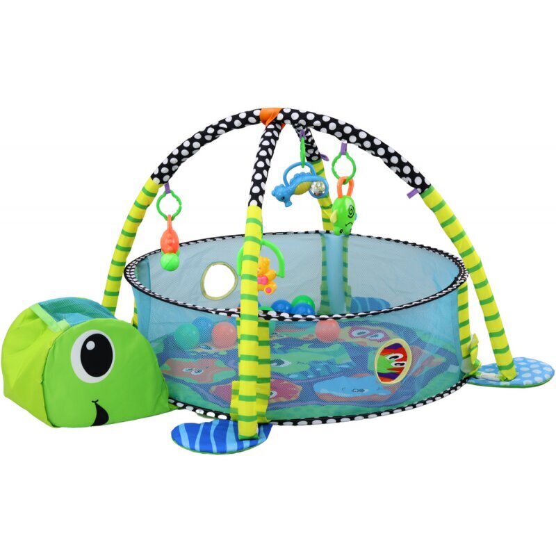 Paklājs mazuļiem Lean Toys 3in1 Bruņurupucis cena un informācija | Attīstošie paklājiņi | 220.lv