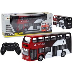 Divstāvu autobuss ar tālvadības pulti Lean Toys cena un informācija | Rotaļlietas zēniem | 220.lv
