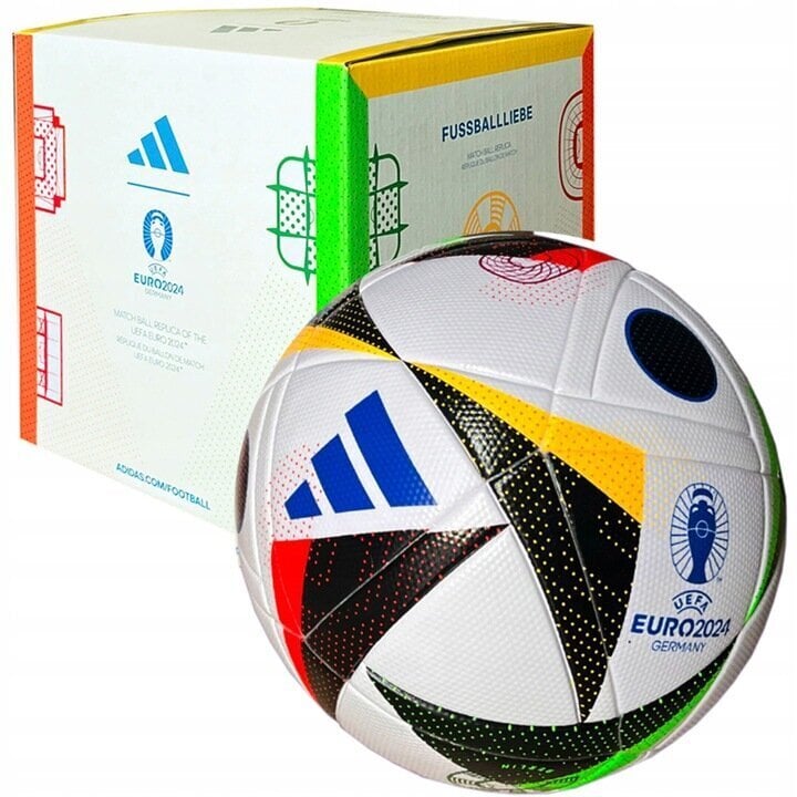 Futbola bumba ar kasti Adidas Euro24 IN9369, 5. izmērs cena un informācija | Futbola bumbas | 220.lv