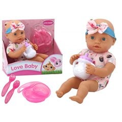 Lelle rozā tērpā ar aksesuāriem Lean Toys Love Baby цена и информация | Игрушки для девочек | 220.lv