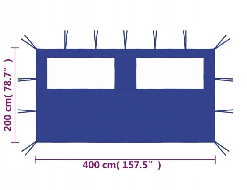 Lapene, 4x2 m, zila цена и информация | Dārza nojumes un lapenes | 220.lv
