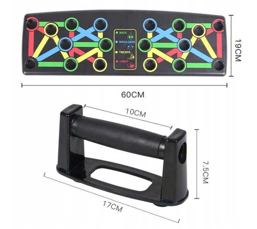 Daudzfunkcionāls push-up dēlis cena un informācija | Atspiešanās rokturi | 220.lv