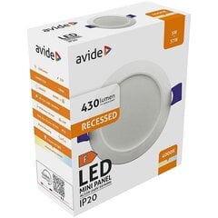 Avide LED griestu lampa 5W 4000K, apaļa цена и информация | Монтируемые светильники, светодиодные панели | 220.lv