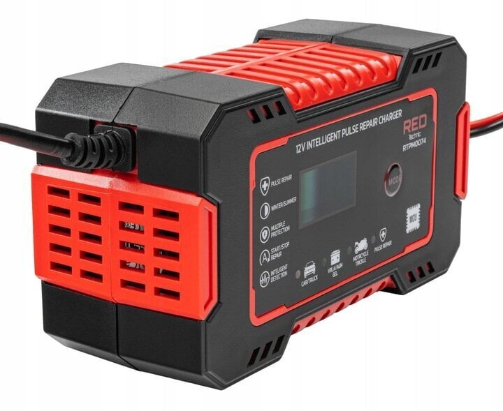 Mikroprocesoru akumulatoru lādētājs Red Technic RTPM0074, 12V cena un informācija | Akumulatoru lādētāji | 220.lv