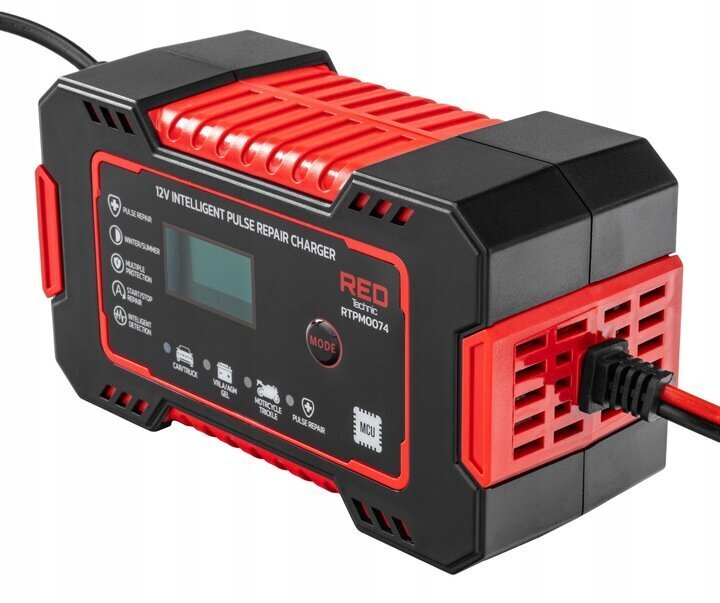 Mikroprocesoru akumulatoru lādētājs Red Technic RTPM0074, 12V cena un informācija | Akumulatoru lādētāji | 220.lv