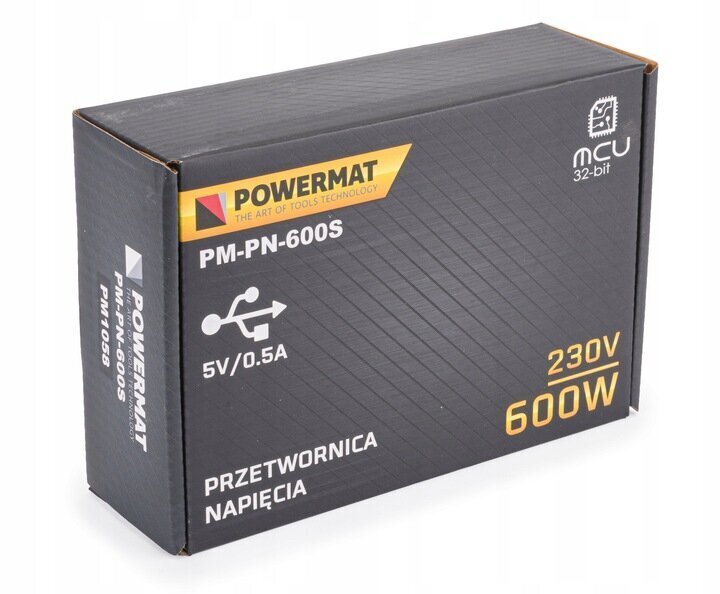 Strāvas pārveidotājs Powermat PM-PN-600S, 12V 300W/600W цена и информация | Sprieguma pārveidotāji | 220.lv