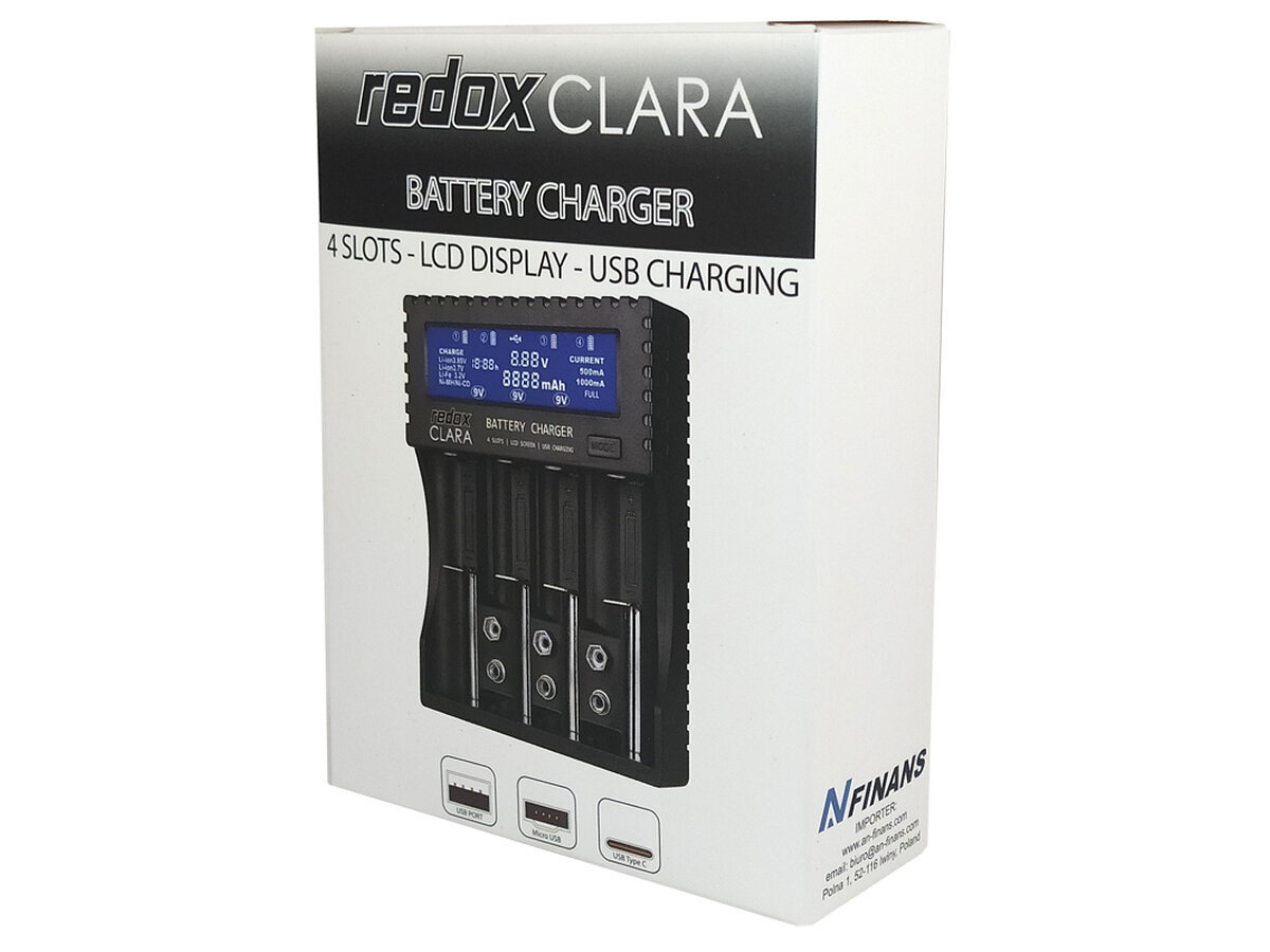 Bateriju lādētājs Redox Clara cena un informācija | Akumulatoru lādētāji | 220.lv