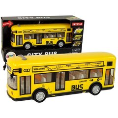 LeanToys muzikālais pilsētas autobuss, dzeltens cena un informācija | Rotaļlietas zēniem | 220.lv