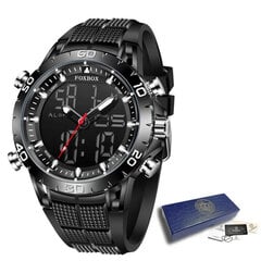 Nerūsējošā tērauda ūdensizturīgs vīriešu pulkstenis Foxbox 666 cena un informācija | Vīriešu pulksteņi | 220.lv