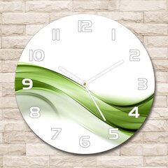 Stikla Pulkstenis Zaļais vilnis, 30cm цена и информация | Часы | 220.lv
