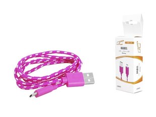 Кабель PS USB-microUSB, 1 м, розовый. цена и информация | Кабели для телефонов | 220.lv