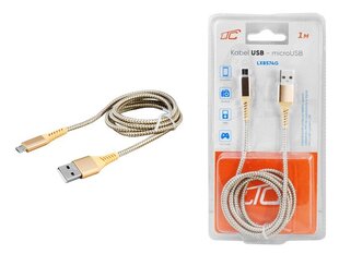 Кабель PS USB - microUSB, 1 м, золотой. цена и информация | Кабели для телефонов | 220.lv