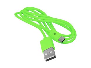 PS USB - кабель microUSB, 1 м, зеленый. цена и информация | Кабели для телефонов | 220.lv