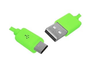PS USB - кабель microUSB, 1 м, зеленый. цена и информация | Кабели для телефонов | 220.lv