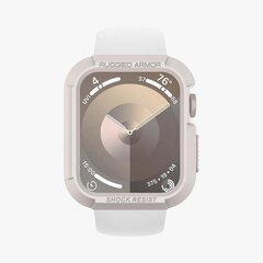 Spigen Rugged Armor Case with Strap for Apple Watch 4|5|6|7|8|9|SE (44|45 mm) - Beige цена и информация | Аксессуары для смарт-часов и браслетов | 220.lv