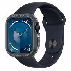 Spigen Rugged Armor Case with Strap for Apple Watch 4|5|6|7|8|9|SE (44|45mm) - Dark Gray цена и информация | Аксессуары для смарт-часов и браслетов | 220.lv