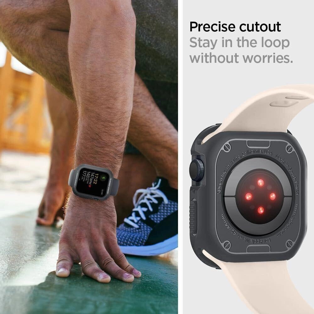 Spigen Apple Watch 4|5|6|7|8|9|SE pelēks cena un informācija | Viedpulksteņu un viedo aproču aksesuāri | 220.lv