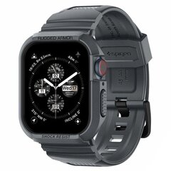 Spigen Rugged Armor Pro Case for Apple Watch 4 | 5 | 6 | 7 | 8 | 9 | SE (44 | 45 mm) - Dark Gray цена и информация | Аксессуары для смарт-часов и браслетов | 220.lv