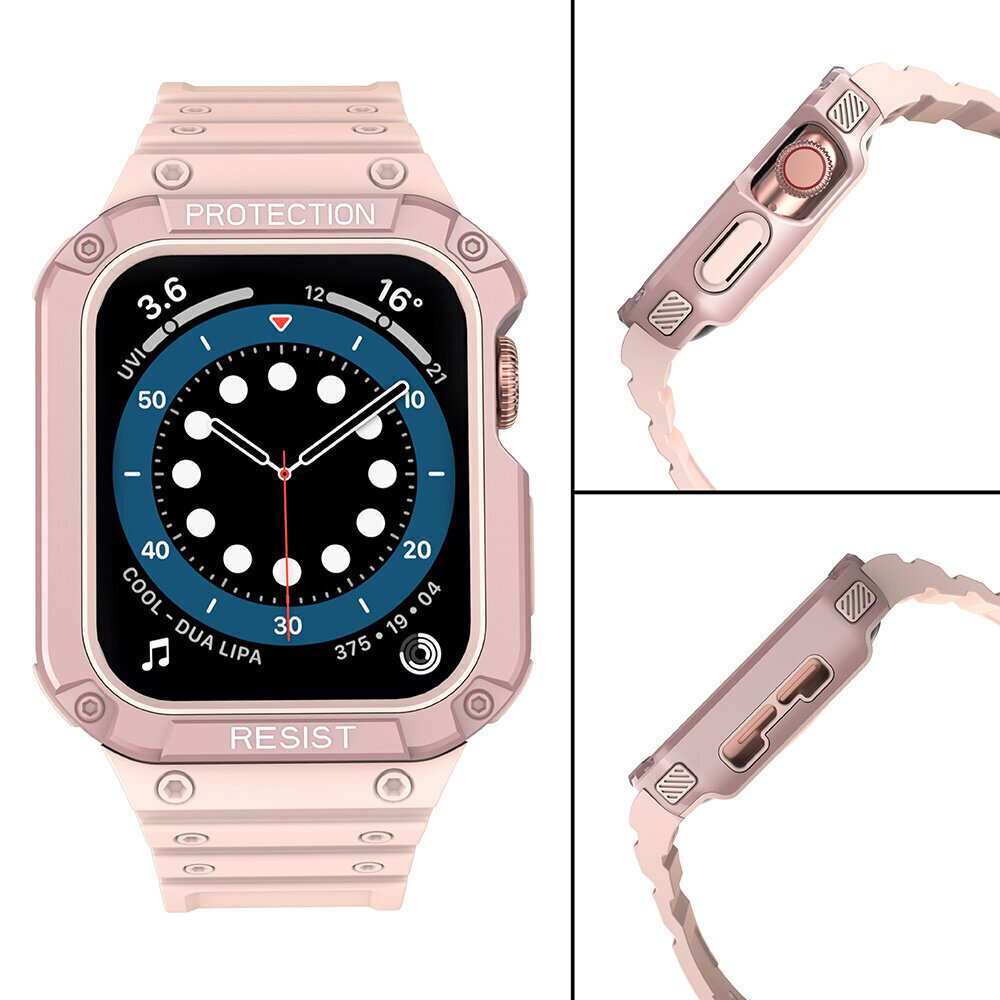 Hurtel Apple Watch 7/SE, rozā cena un informācija | Viedpulksteņu un viedo aproču aksesuāri | 220.lv