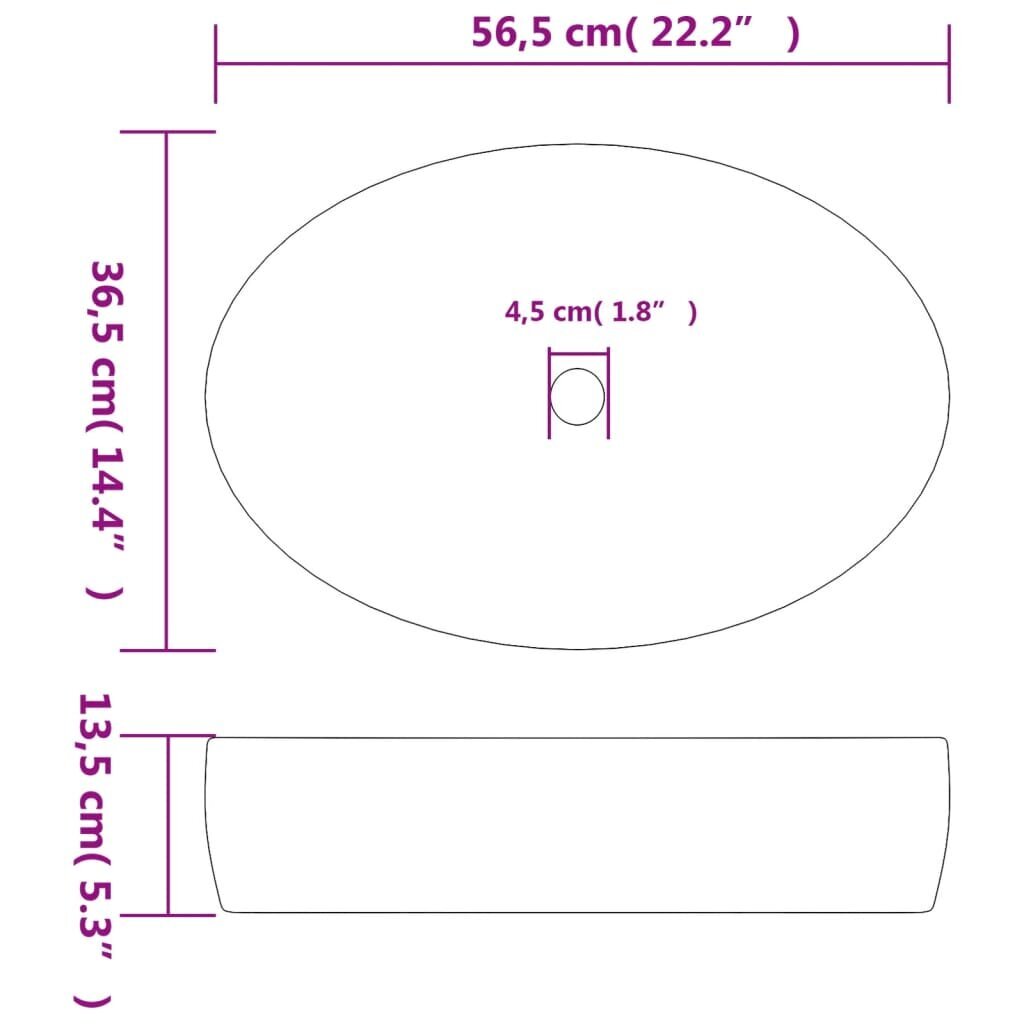 Keramikas izlietne, melna/zila cena un informācija | Izlietnes | 220.lv