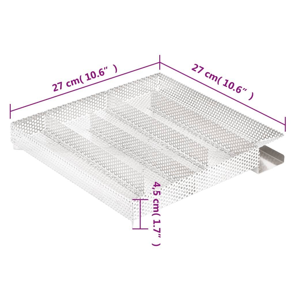 Aukstās kūpināšanas ģenerators, 27cm, pelēks cena un informācija | Kūpinātavas, piederumi | 220.lv