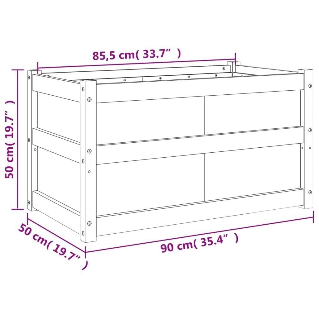 Puķu podi, 2 gab., 90x50x50 cm cena un informācija | Balkona kastes | 220.lv