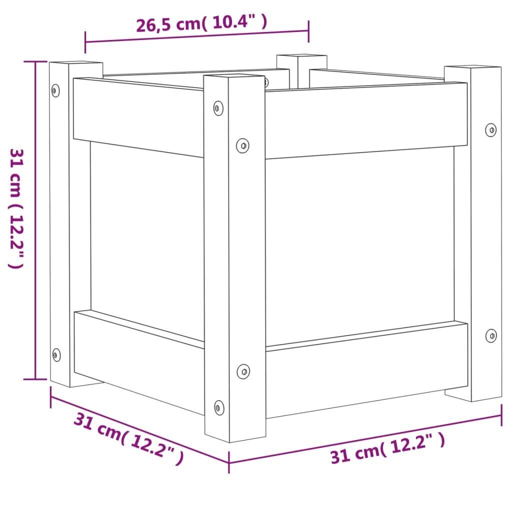 Balkona kaste, 31x31x31 cm cena un informācija | Balkona kastes | 220.lv