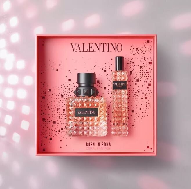 Komplekts Valentino Born in Roma Donna Coral Fantasy sievietēm: parfimērijas ūdens EDP, 50 ml + EDP, 15 ml cena un informācija | Sieviešu smaržas | 220.lv