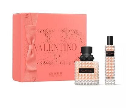 Komplekts Valentino Born in Roma Donna Coral Fantasy sievietēm: parfimērijas ūdens EDP, 50 ml + EDP, 15 ml cena un informācija | Sieviešu smaržas | 220.lv