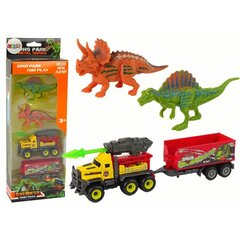 LeanToys dinozauri ar raķešu auto un puspiekabju figūriņu komplektu цена и информация | Игрушки для мальчиков | 220.lv