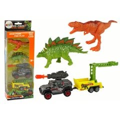 Figūru komplekts Dinozauri ar automātisko raķešu piekabi LeanToys цена и информация | Игрушки для мальчиков | 220.lv