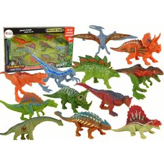 Dinozauru komplekts Lean Toys, 12 gab. cena un informācija | Rotaļlietas zēniem | 220.lv