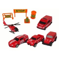Lean Toys ugunsdzēsēju depo mašīna, sarkana cena un informācija | Rotaļlietas zēniem | 220.lv