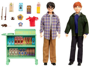 Leļļu komplekts Harijs Poters un Rons Cūkkārpas vilcienā Mattel ZA5082 cena un informācija | Rotaļlietas meitenēm | 220.lv