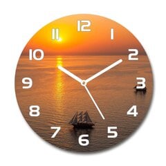 Stikla Pulkstenis Saulriets, jūra, 30cm цена и информация | Часы | 220.lv
