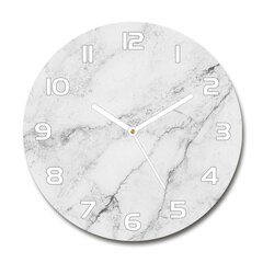 Stikla Pulkstenis Marmors, 30cm цена и информация | Часы | 220.lv