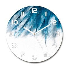 Stikla Pulkstenis Zilas spalvas, 30cm cena un informācija | Pulksteņi | 220.lv