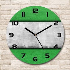 Stikla Pulkstenis Zaļā siena, 30cm цена и информация | Часы | 220.lv