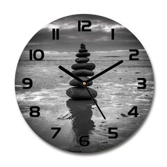 Stikla Pulkstenis Līdzsvaro akmeņus, 30cm цена и информация | Часы | 220.lv