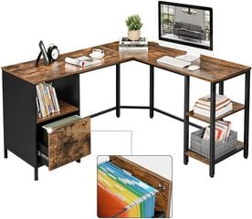 Компьютерный стол, коричневый цена и информация | Компьютерные, письменные столы | 220.lv